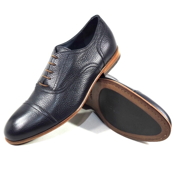 ALBERTO CICCIOLI ?? MEN\'S BLUE SOFT LEATHER OXFORD SHOES main image 6
